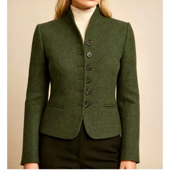 Ralph Lauren Women's Wool Herringbone Blazer/Jacket - Picture 1 of 8